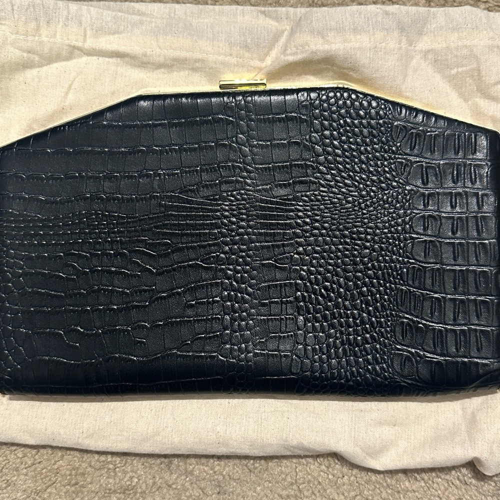 Ted Baker Black Embossed Clutch